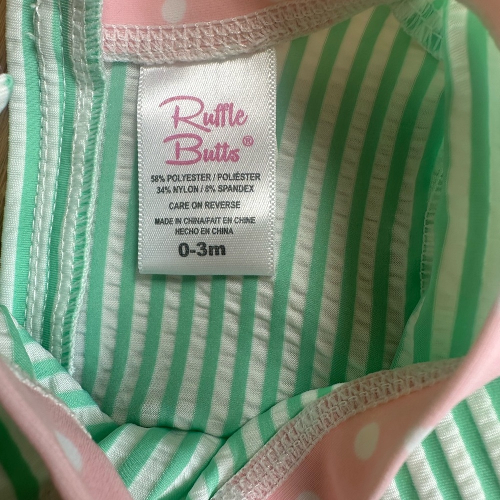 Ruffle Butts Baby Girl Swimsuit size 0-3 months
